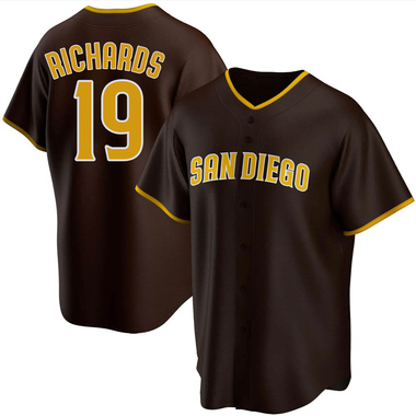 Brown Gene Richards Men's San Diego Padres Road Jersey - Replica Big Tall