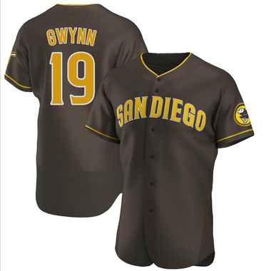 Men's Mitchell and Ness Tony Gwynn San Diego Padres Replica White/Blue  Strip Throwback Jersey