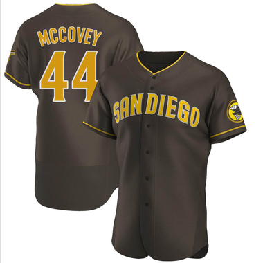 Men's Willie Mccovey San Diego Padres Replica White Home Cooperstown  Collection Jersey