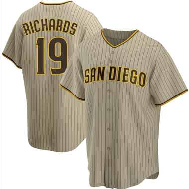 Sand/Brown Gene Richards Men's San Diego Padres Alternate Jersey - Replica Big Tall