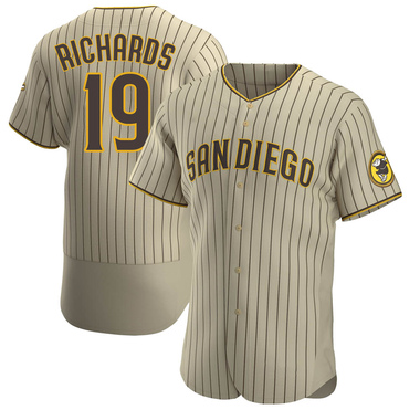 Tan/Brown Gene Richards Men's San Diego Padres Alternate Jersey - Authentic Big Tall