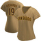 Tan/Brown Gene Richards Women's San Diego Padres Alternate Jersey - Authentic Plus Size