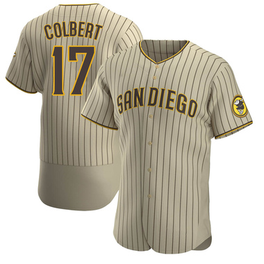 Tan/Brown Nate Colbert Men's San Diego Padres Alternate Jersey - Authentic Big Tall